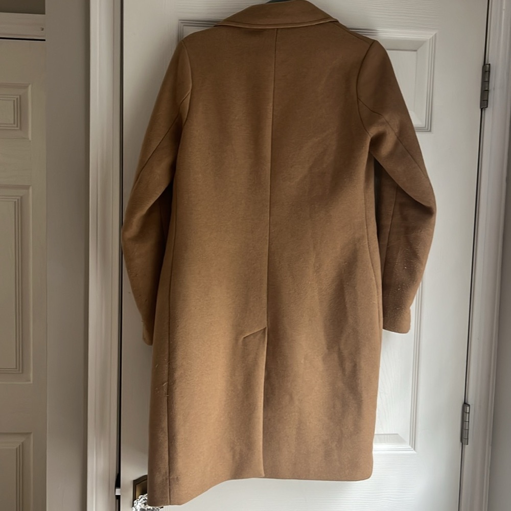 Abercrombie & Fitch Camel Brown Wool Pea Coat - Picture 2 of 4